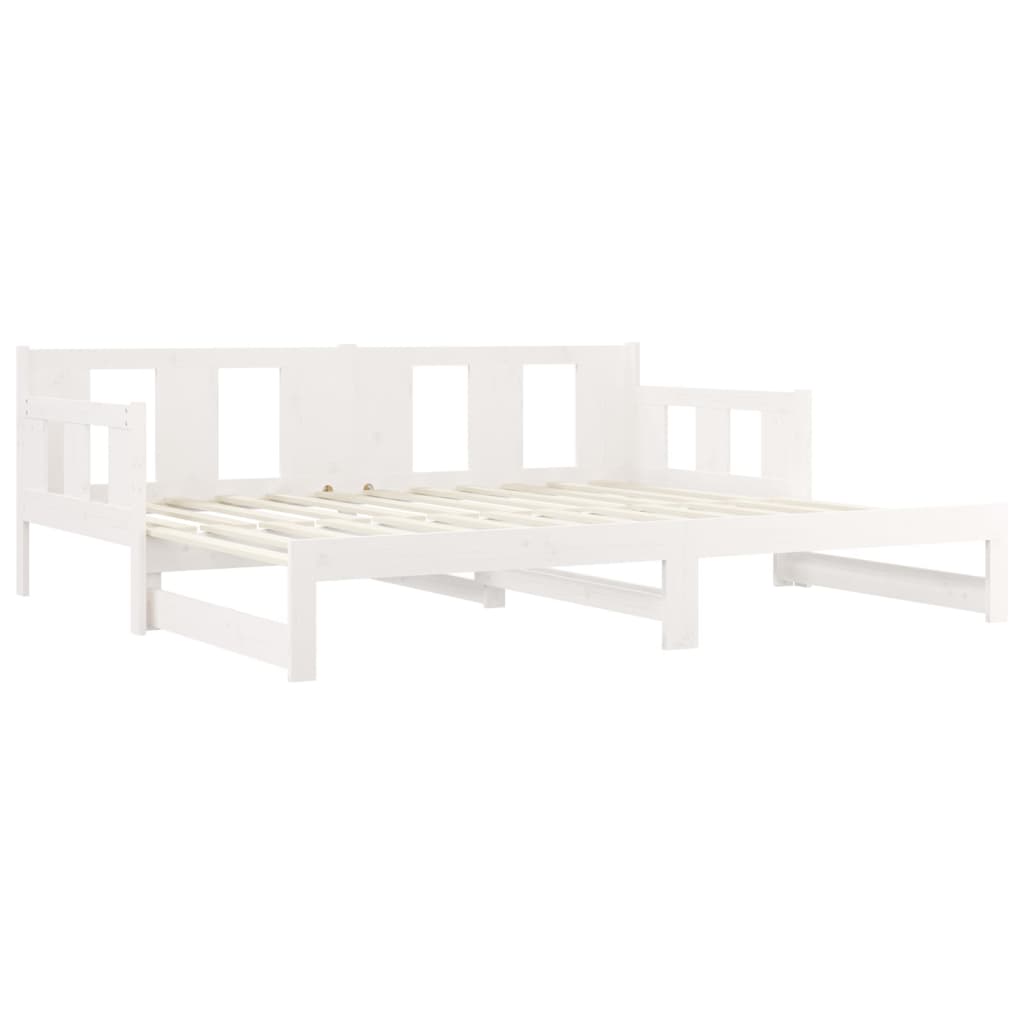 Daybed s extraktem 2x (80x200) cm pevná borovice - bílá, 80 x 200 cm - number 10.