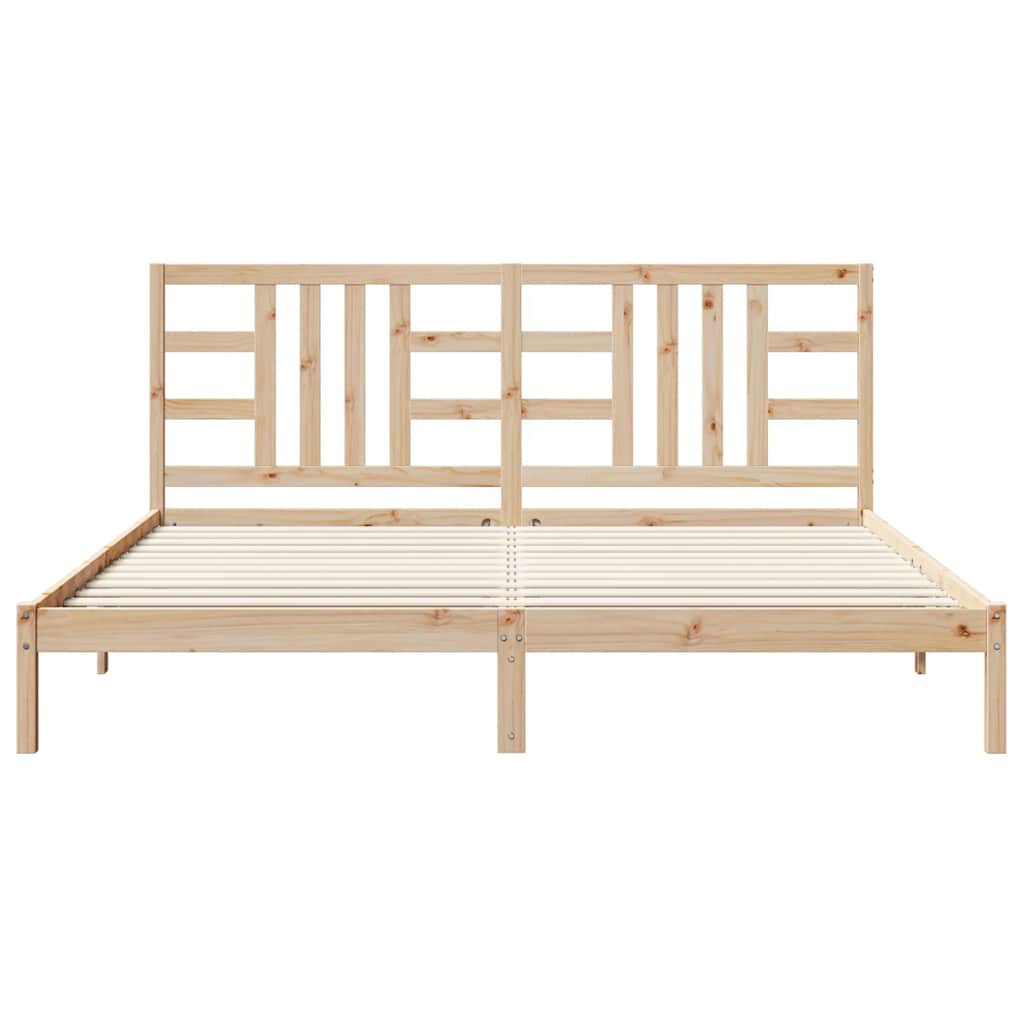 Okvir kreveta puno drvo - boja meda, 200 x 200 cm - number 3.