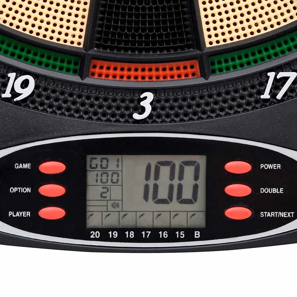 Elektronisk dartskive med dartpile polypropylen sort - number 6.