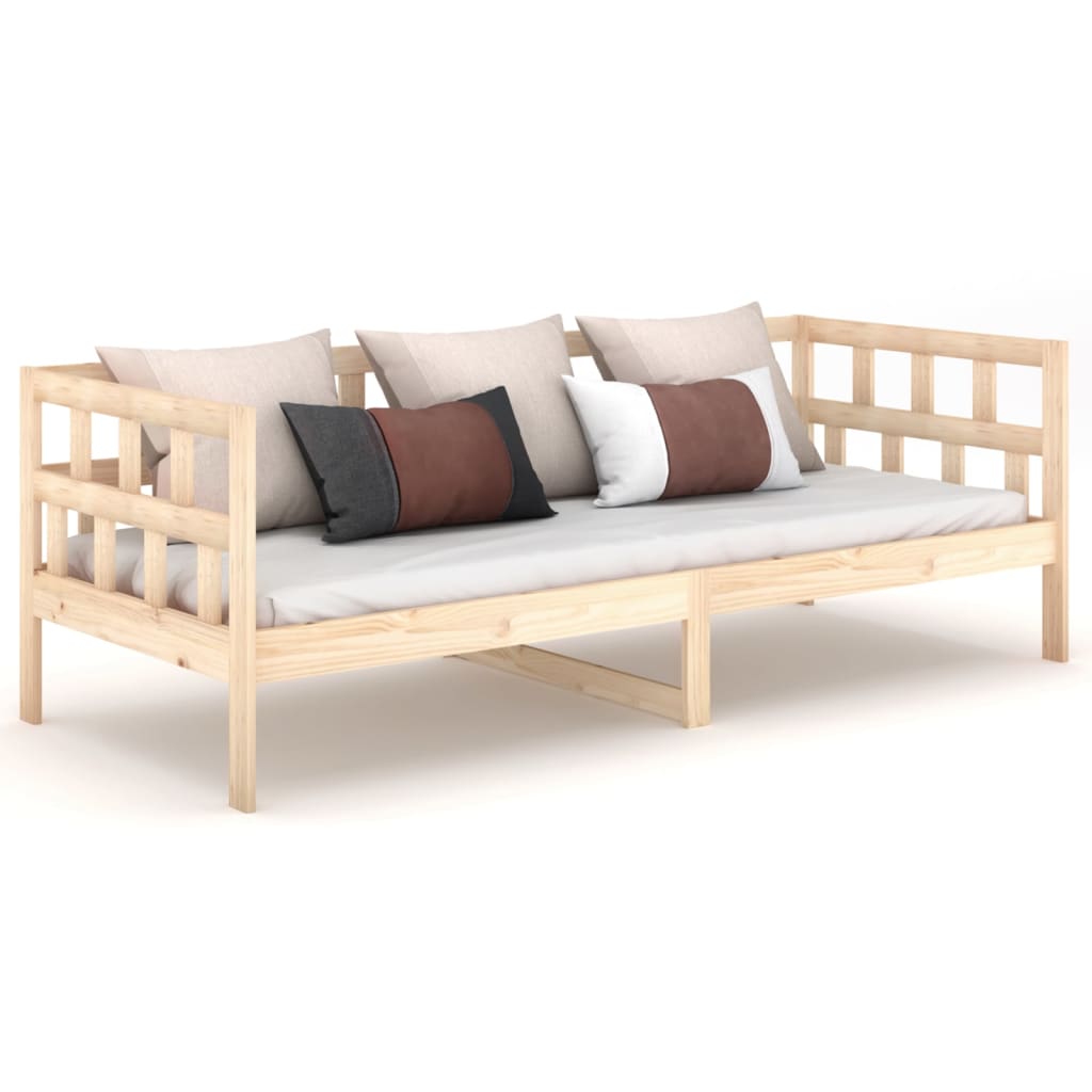 Daybed massivt fyrretræ - naturfarvet, 90 x 200 cm - number 2.