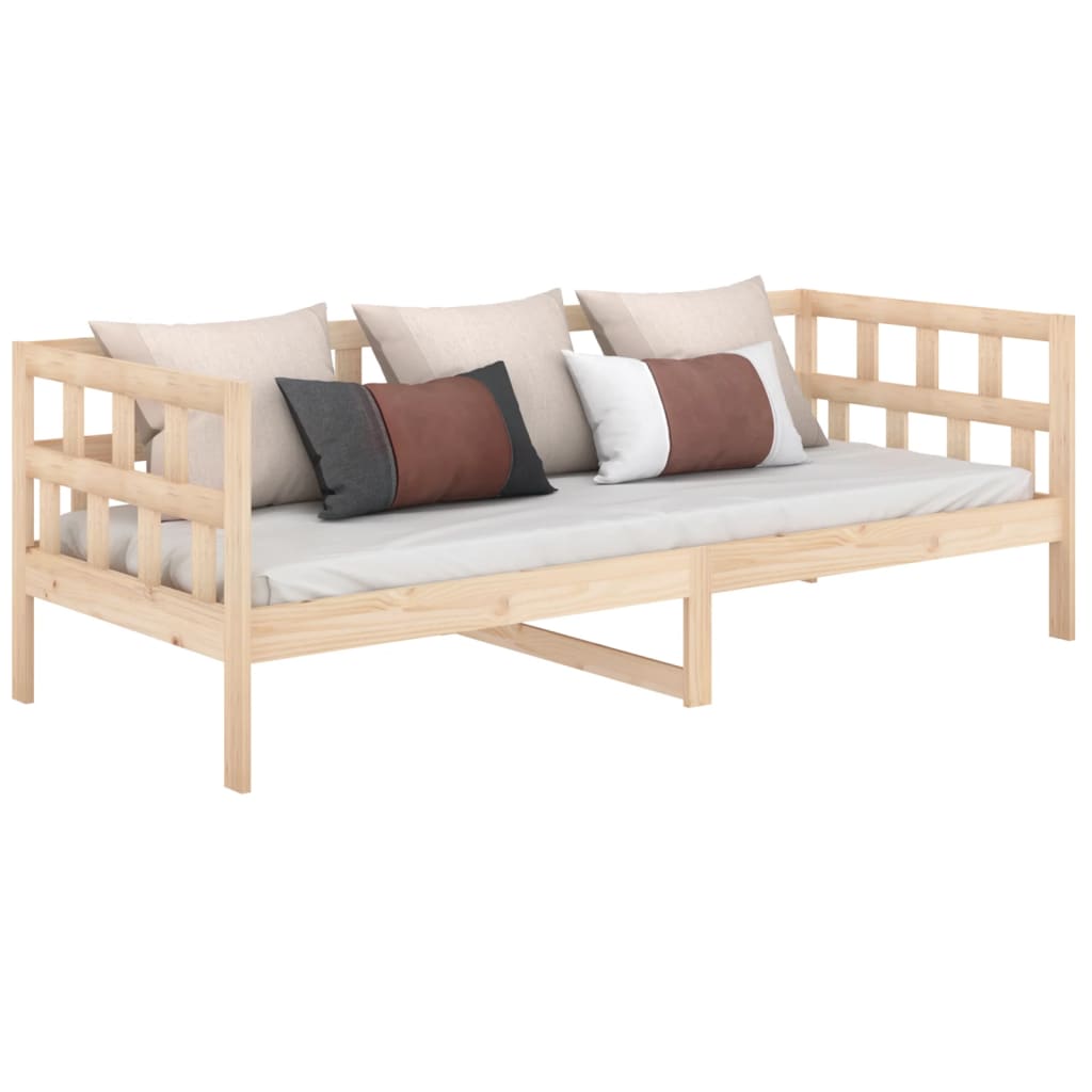 Daybed massivt fyrretræ - naturfarvet, 90 x 200 cm - number 3.