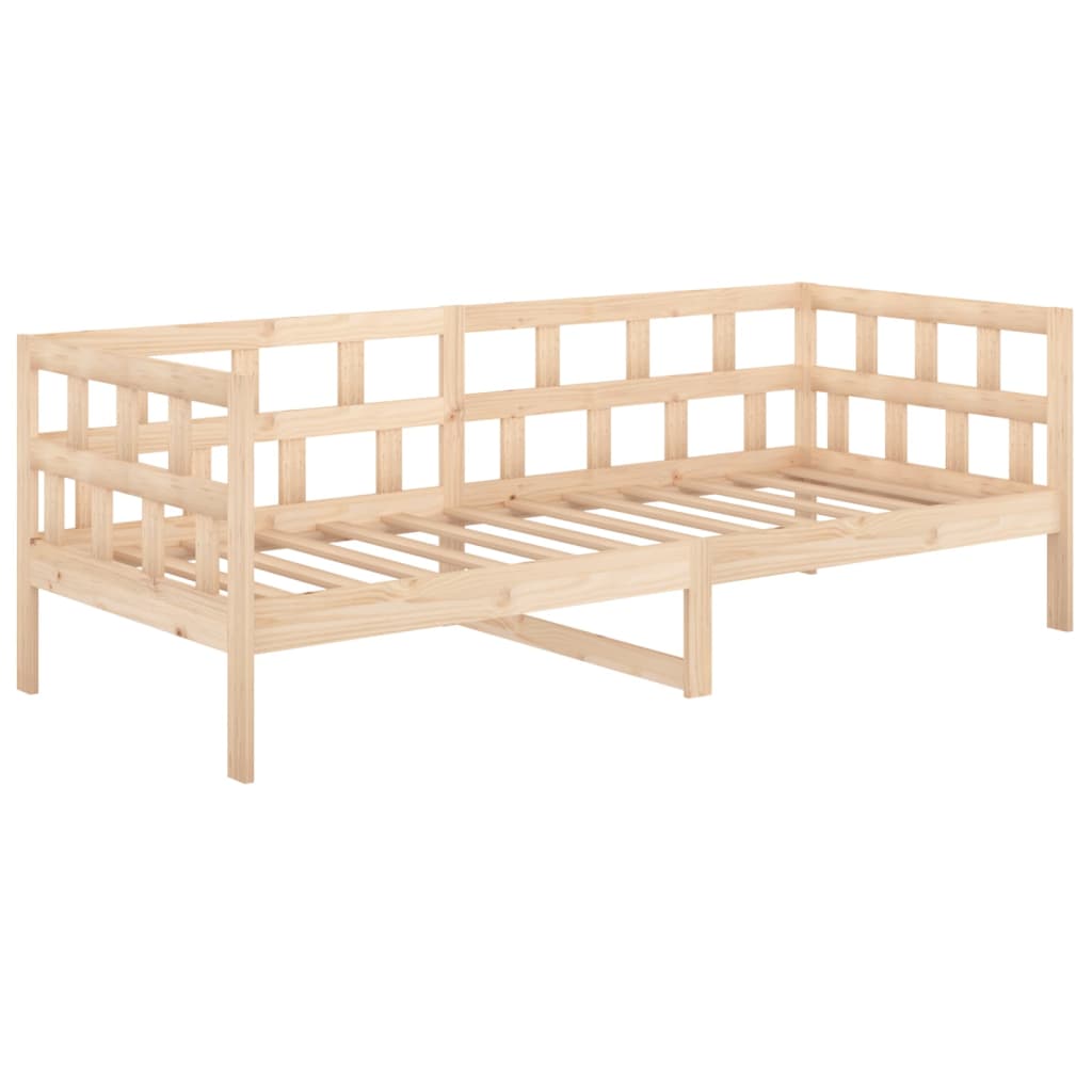 Daybed massivt fyrretræ - naturfarvet, 90 x 200 cm - number 7.