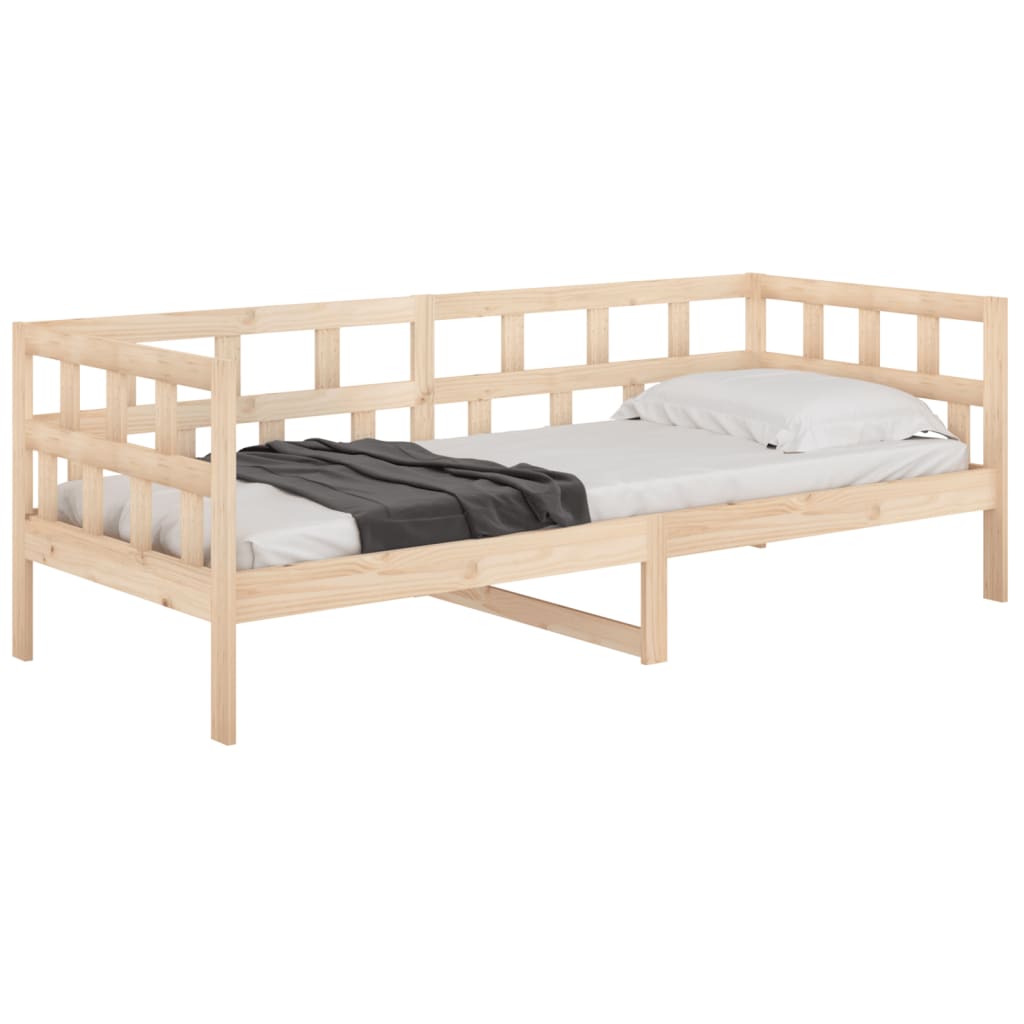 Daybed massivt fyrretræ - naturfarvet, 90 x 200 cm - number 6.