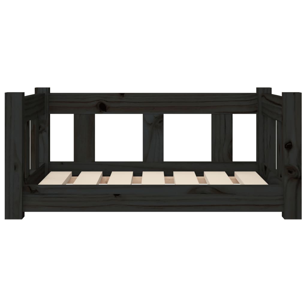 Lit de chien 65,5x50,5x28 cm pine solide - noir, 65,5 x 50,5 x 28 cm - number 4.