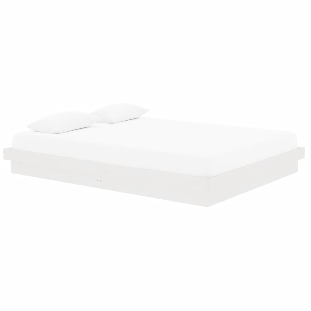 Struttura letto king size pino massello - bianco, 150 x 200 cm - number 3.