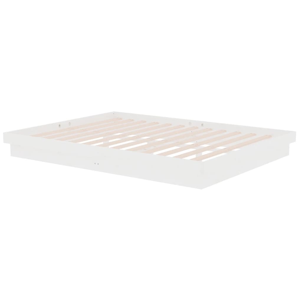Struttura letto king size pino massello - bianco, 150 x 200 cm - number 4.