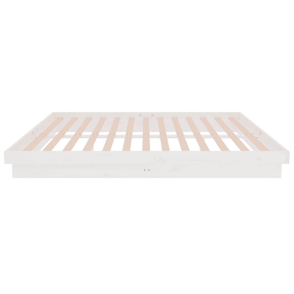 Struttura letto king size pino massello - bianco, 150 x 200 cm - number 6.