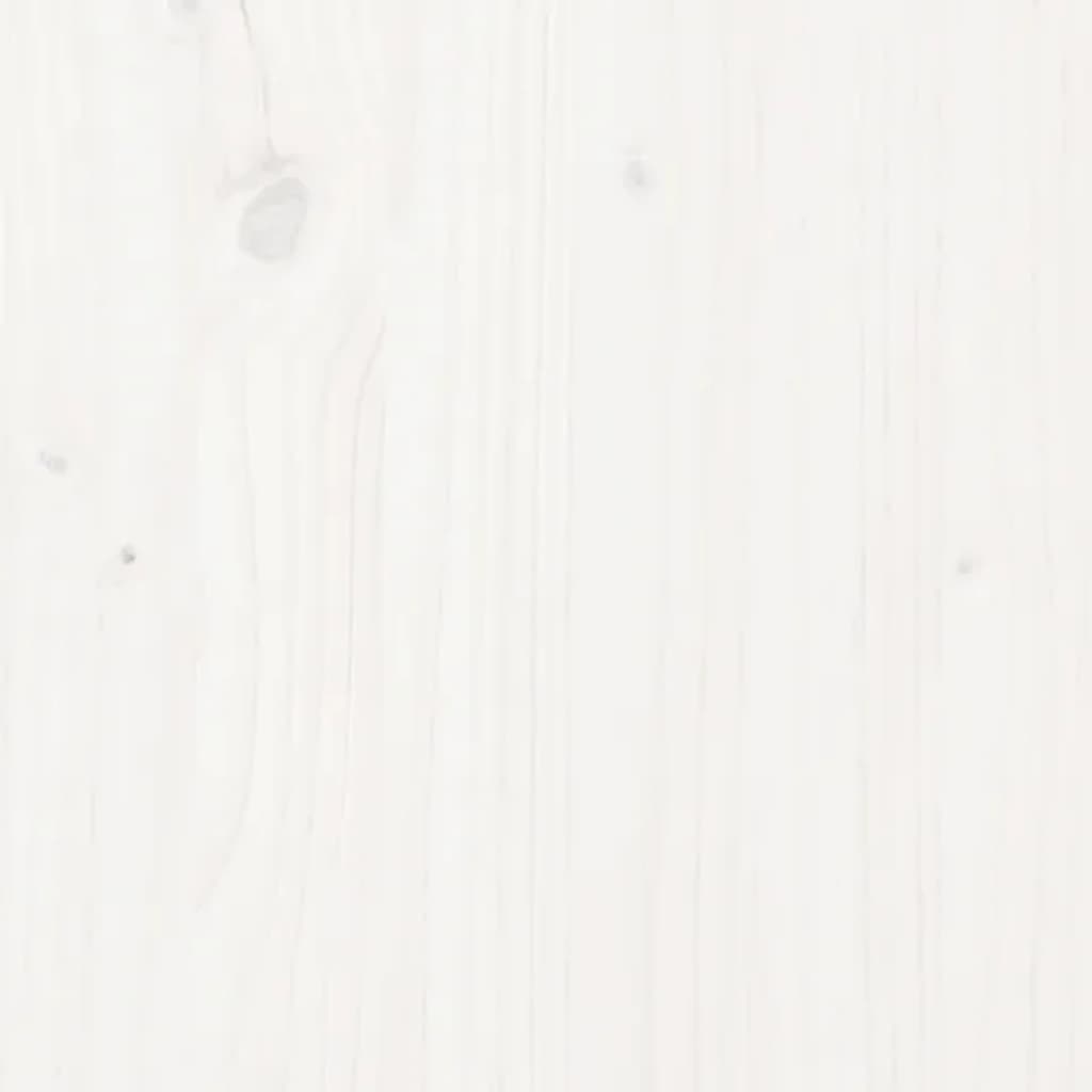 Struttura letto king size pino massello - bianco, 150 x 200 cm - number 9.