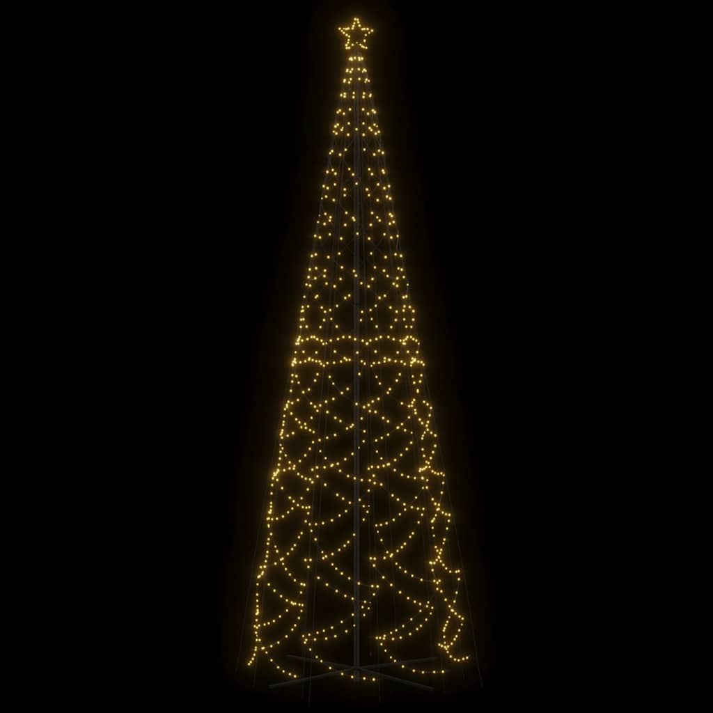 Cone-shaped christmas tree 160x500 cm 1400 leds warm white light - number 4.