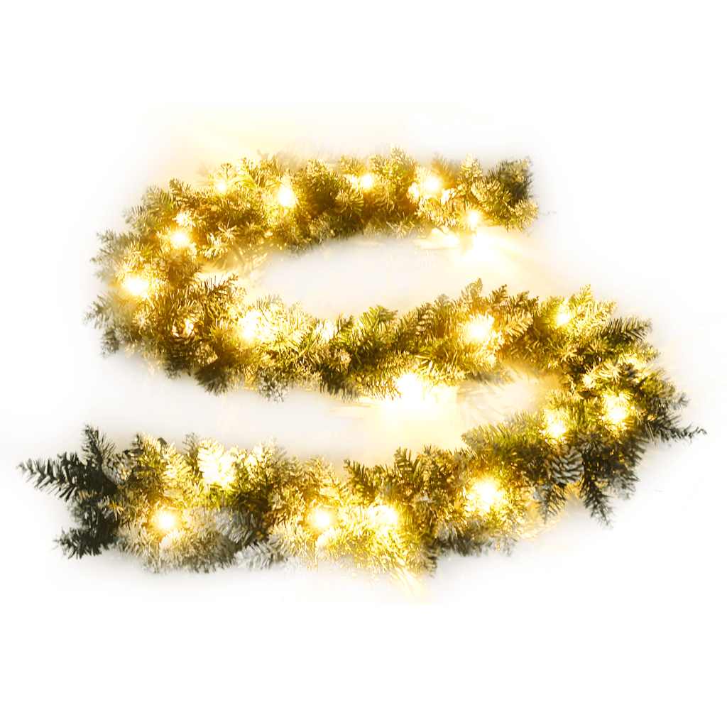 Juleguirlande med led-lys 2,7 m pvc grøn - number 2.