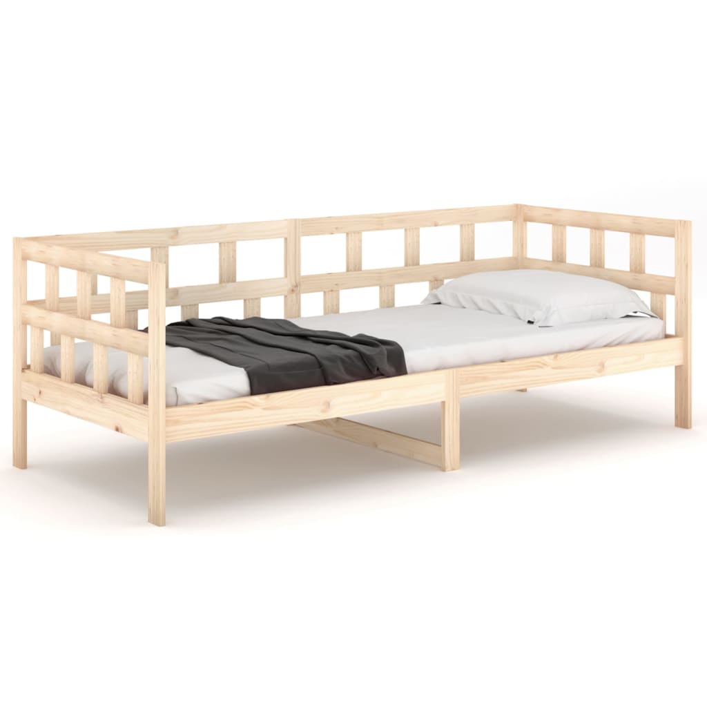 Daybed massivt fyrretræ - naturfarvet, 90 x 190 cm - number 5.