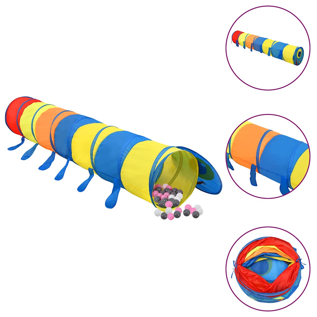 Tunnel de jeu pour enfants 245 cm 250 balles polyester multicolore - number 1.