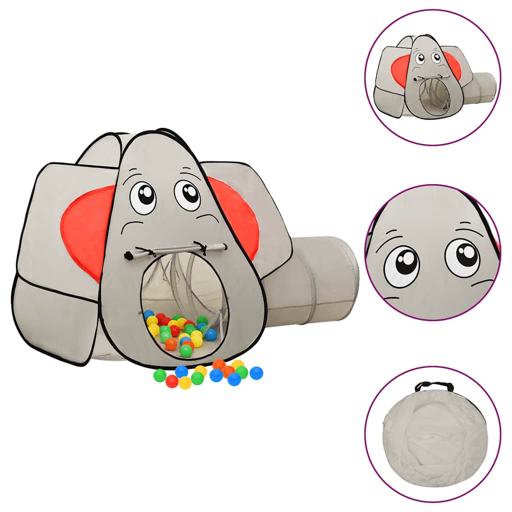Jouez à la tente pour les enfants 174x86x101 cm 250 balles elephant gray - multicolore, 1 - number 1.