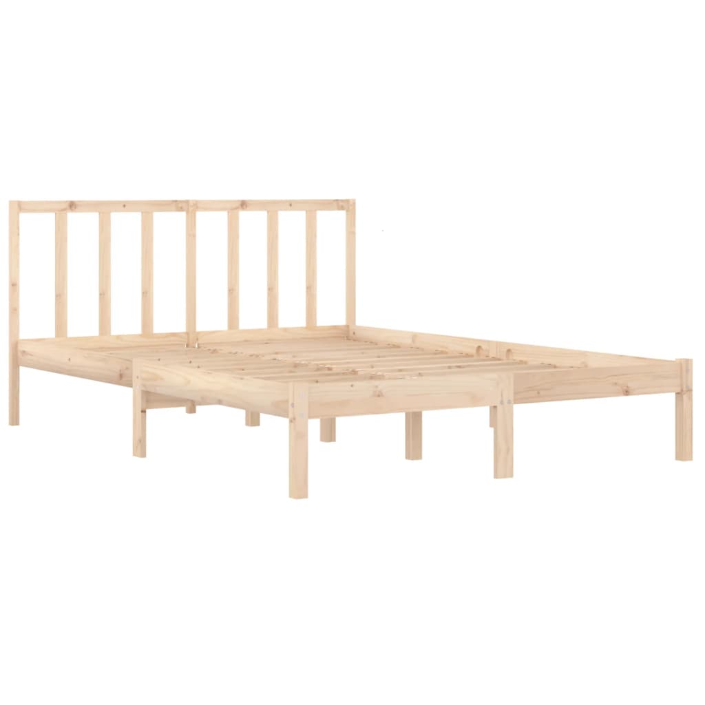 Bed frame solid pine - natural color, 120 x 200 cm - number 4.