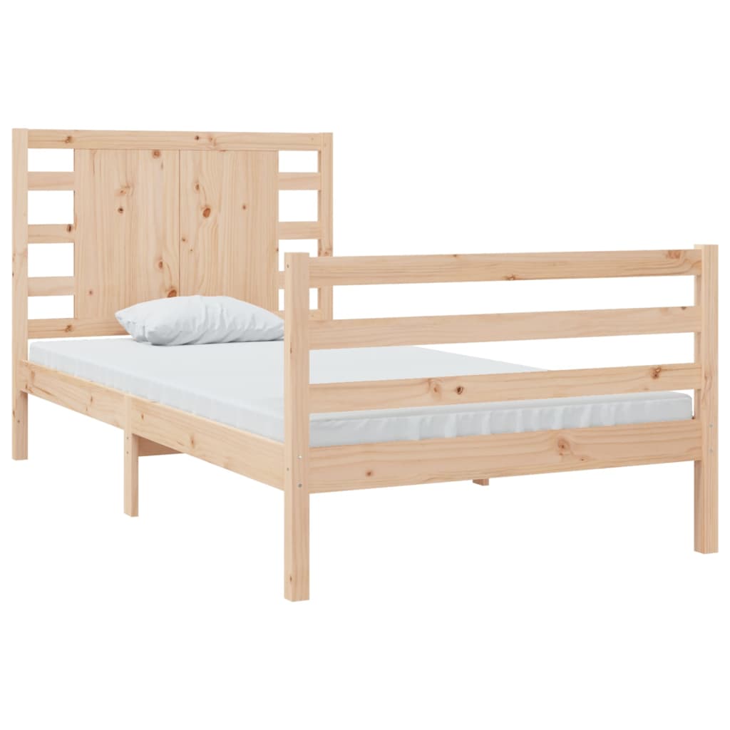 Bed frame without mattress solid pine - number 3.
