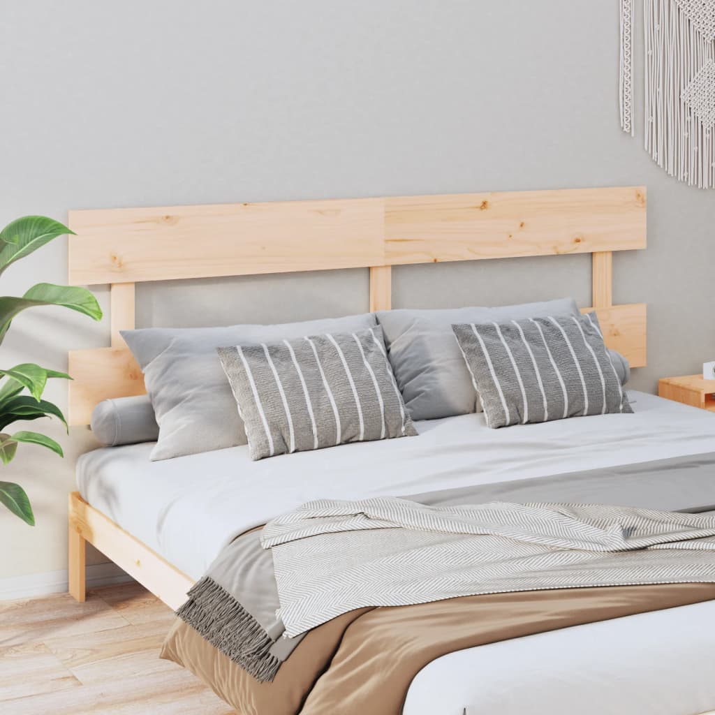 Sengegærde 204x3x81 cm massivt fyrretræ - naturfarvet, 204 x 81 cm, 1 - number 1.