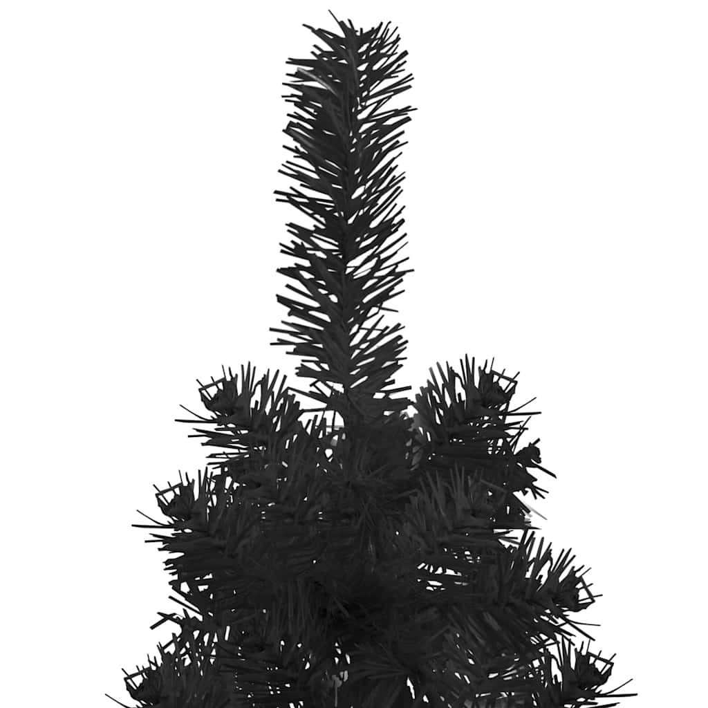 Demi-sapin de noël artificiel avec base de sapin de noël étroite - noir, 210 cm, 1 - number 5.