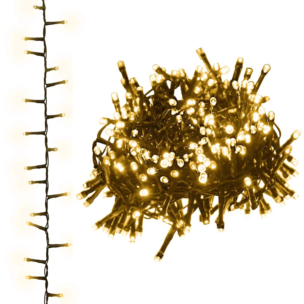 Guirlande lumineuse led compacte 1000 leds 25 m pvc lumière blanche chaude - number 2.