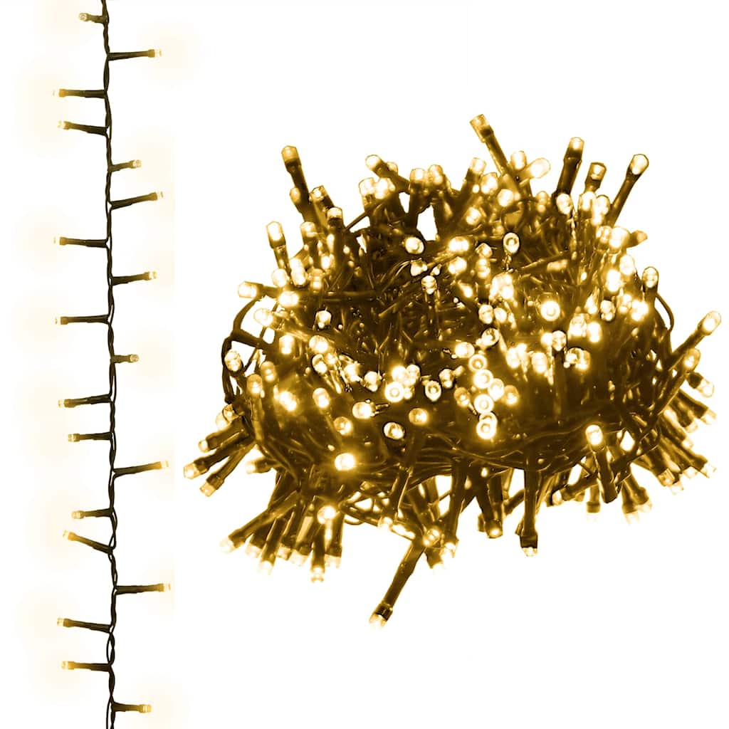 Kompakt led-lyskæde 2000 led'er 45 m pvc varmt hvidt lys - number 2.