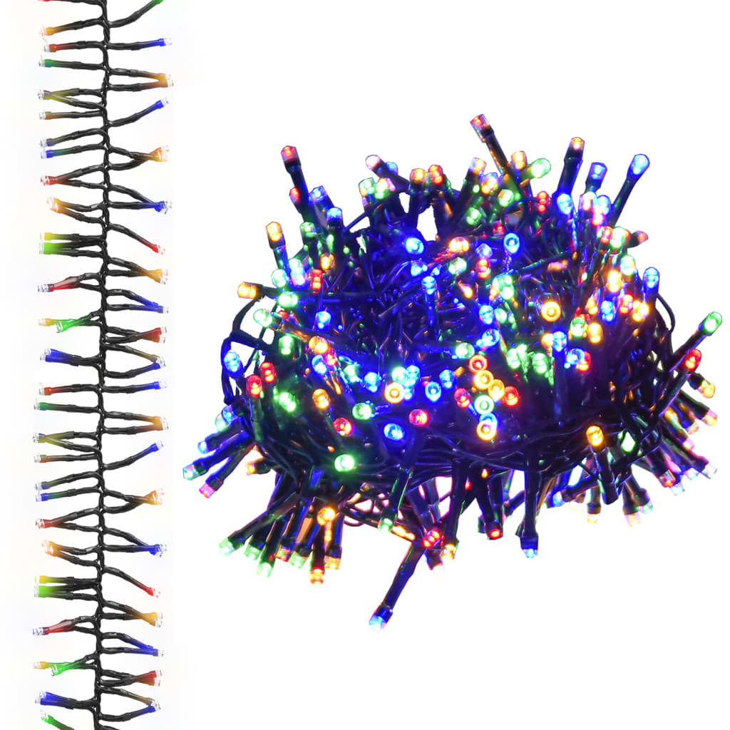 Led-lyskæde 3000 led'er pvc flerfarvet lys - flerfarvet og mørkegrøn, 23 m, 1, x - number 2.