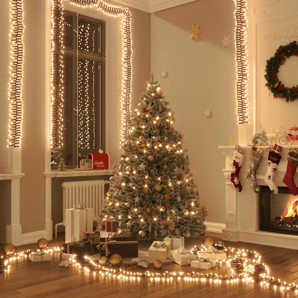 Guirlande lumineuse led 2000 leds 17 m pvc lumière blanche chaude - number 1.