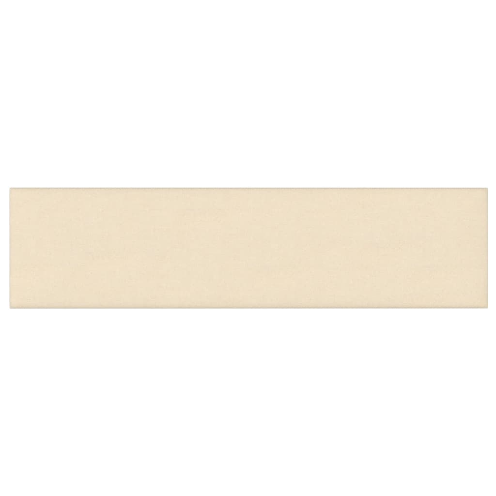 Vægpaneler 12 stk. 60x15 cm 1,08 m² stof cremefarvet - number 3.