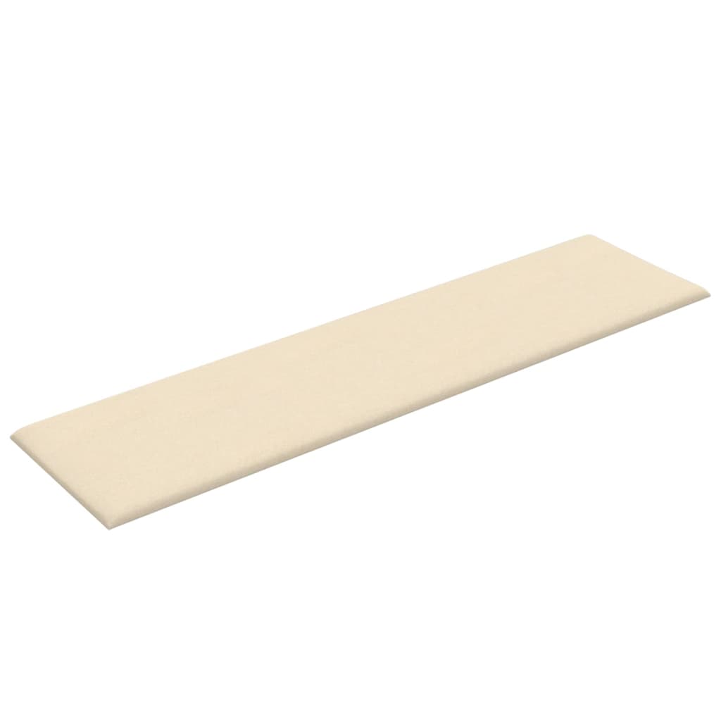 Vægpaneler 12 stk. 60x15 cm 1,08 m² stof cremefarvet - number 5.