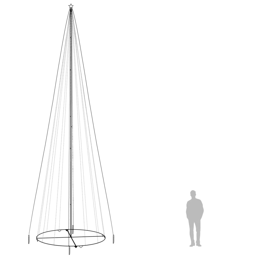 Cone-shaped christmas tree 230x800 cm 1134 leds blue light - number 8.