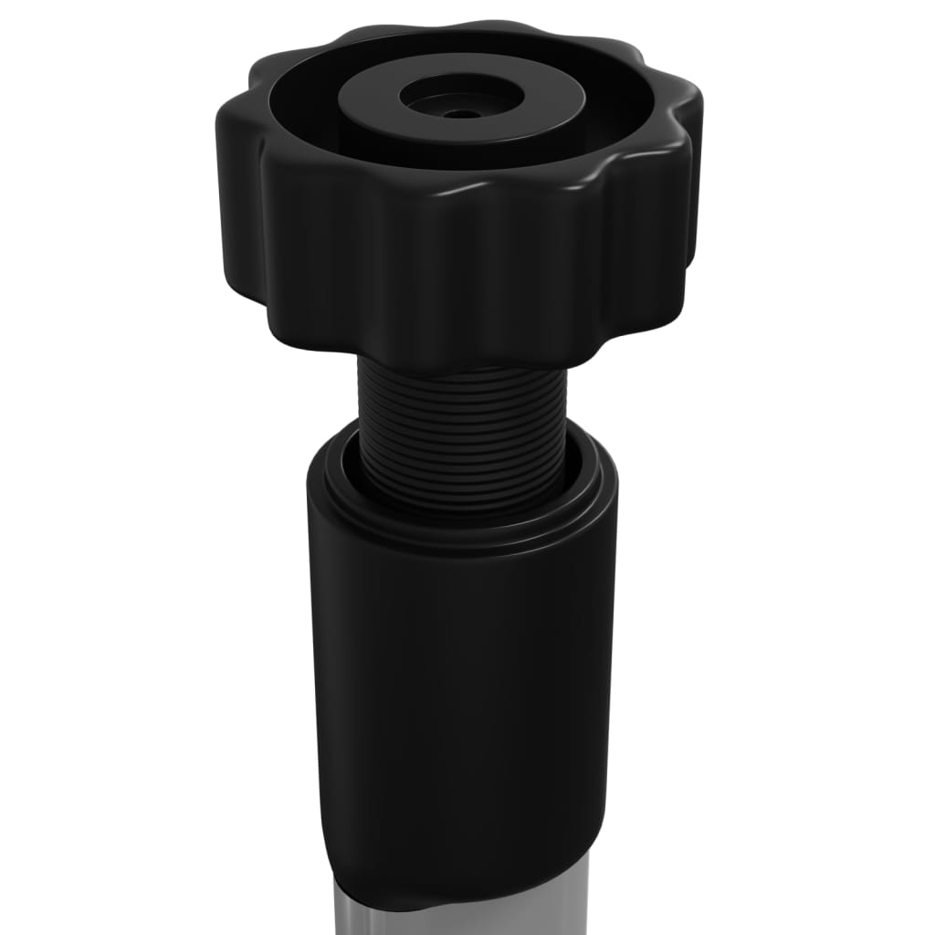 Teleskopiskt trädgårdsställ med 3 hyllplan aluminium, silver - number 7.