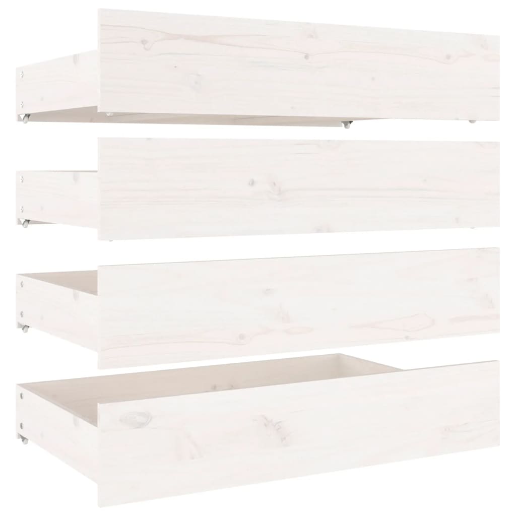 Bed frame with drawers 200x200 cm white - number 7.