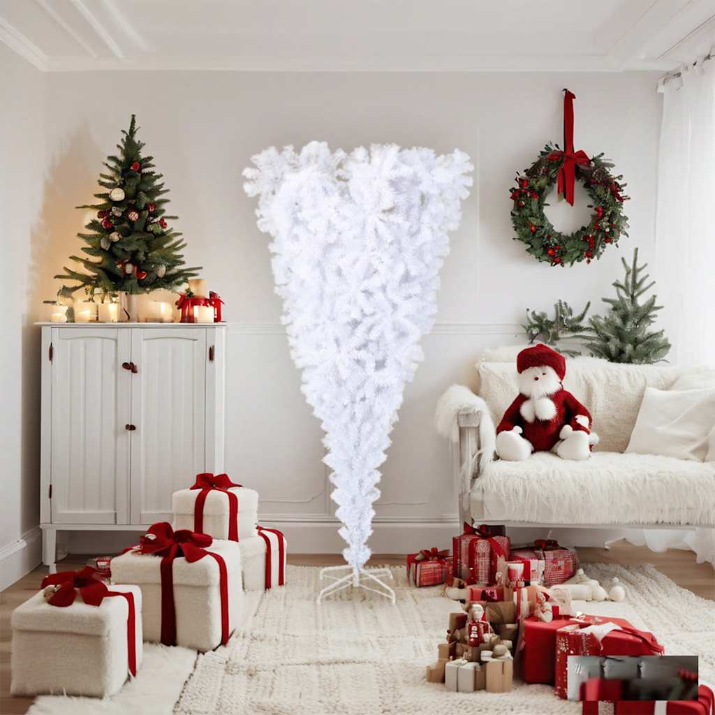 Artificial inverted christmas tree with christmas tree base 180 cm - white, 180 x 90 cm, 1 - number 2.