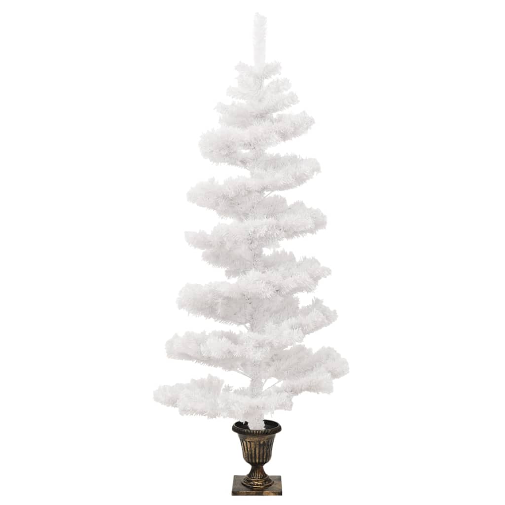 Sapin de noël avec lumières et pot pvc 120 cm - blanc, 120 x 65 cm, 1 - number 4.