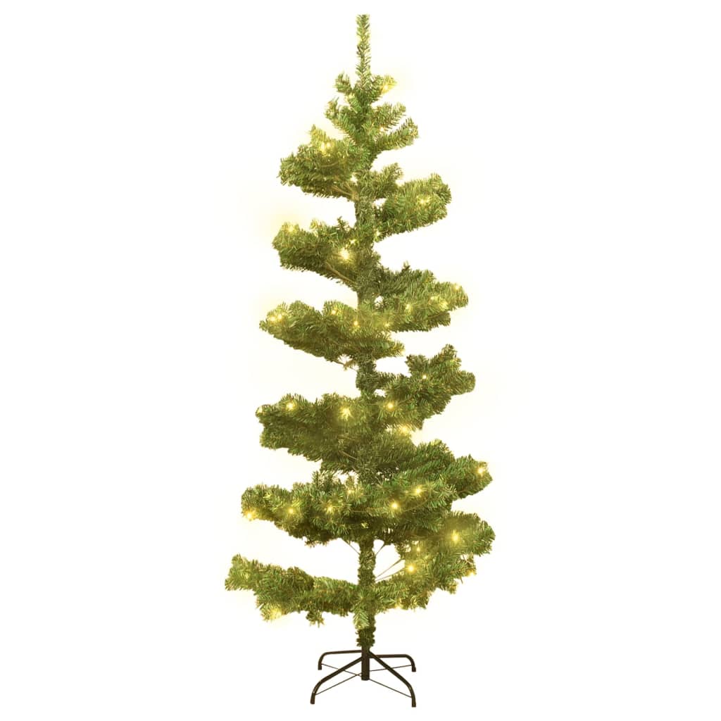 Arbre de noël avec bougies et arbre de noël pied pvc 180 cm - vert, 180 x 95 cm, 1 - number 2.