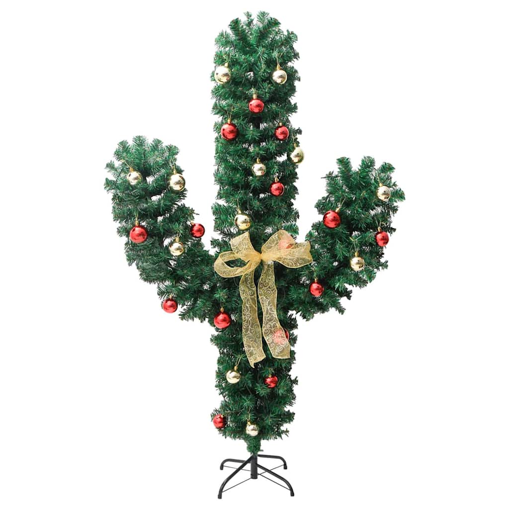 Cactus navideño con base y luz led 210 cm pvc verde - number 4.