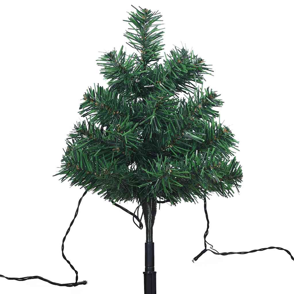 Christmas trees for garden path 6 pcs. led light 45 cm pvc - multi-coloured, 1 - number 6.