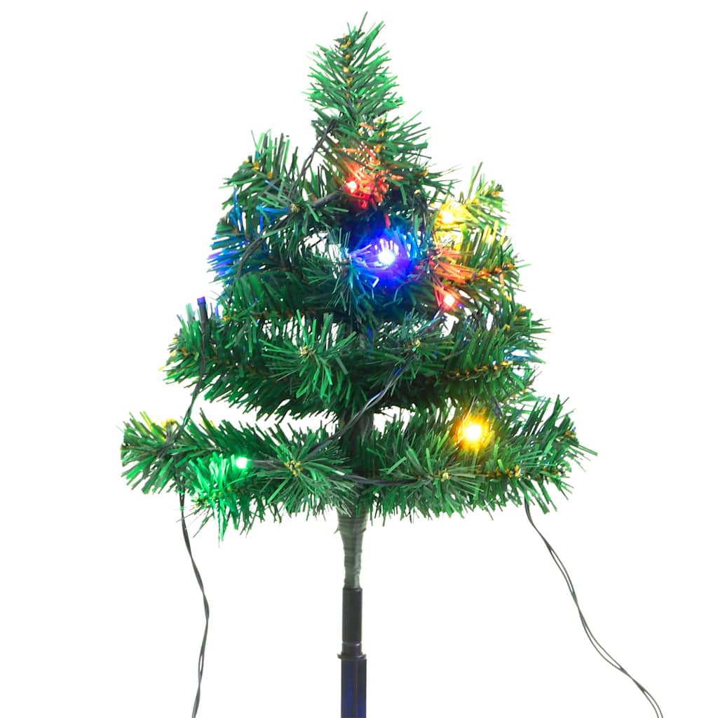Christmas trees for garden path 6 pcs. led light 45 cm pvc - multi-coloured, 1 - number 5.