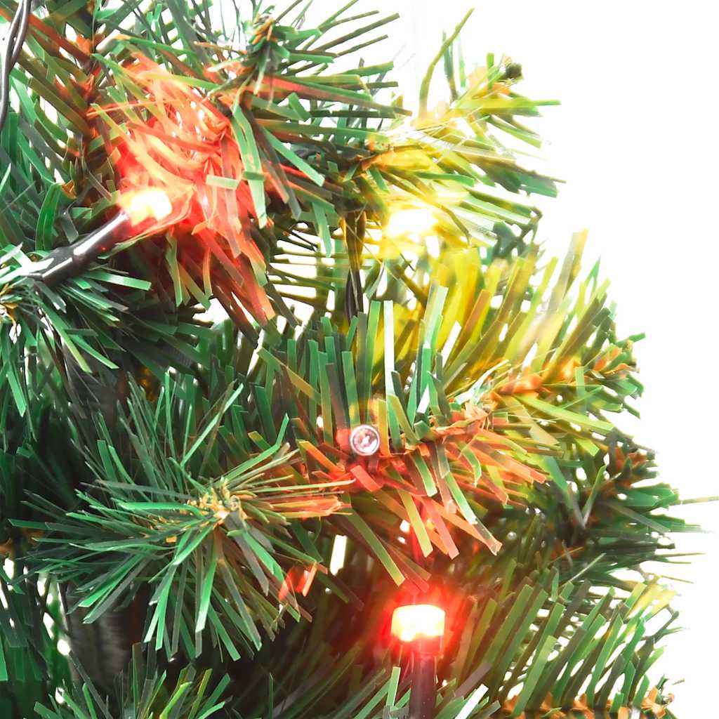 Christmas trees for garden path 6 pcs. led light 45 cm pvc - multi-coloured, 1 - number 7.