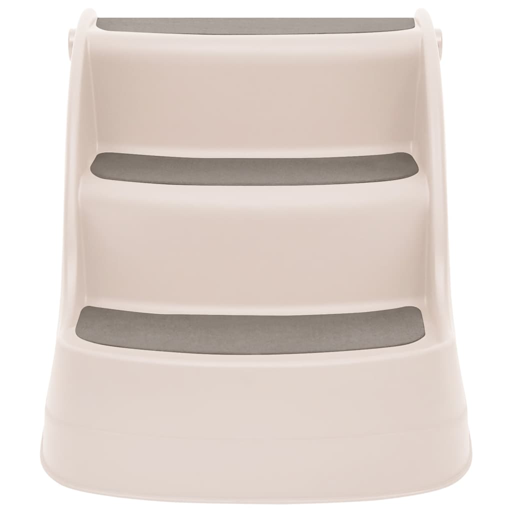 Escalier pliable pour chien 3 marches 50x38x38 cm plastique couleur crème - number 3.