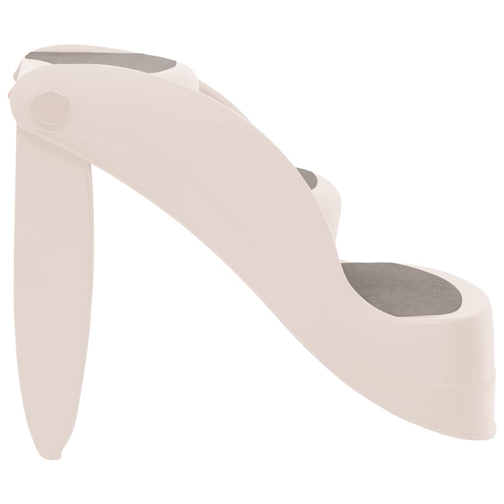 Escalier pliable pour chien 3 marches 50x38x38 cm plastique couleur crème - number 4.
