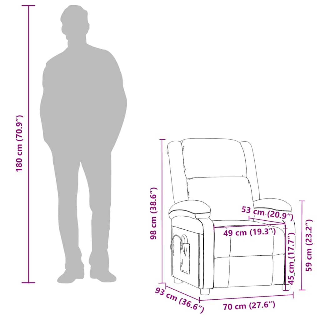Masažna fotelja umjetna koža - crna, 1 - number 11.