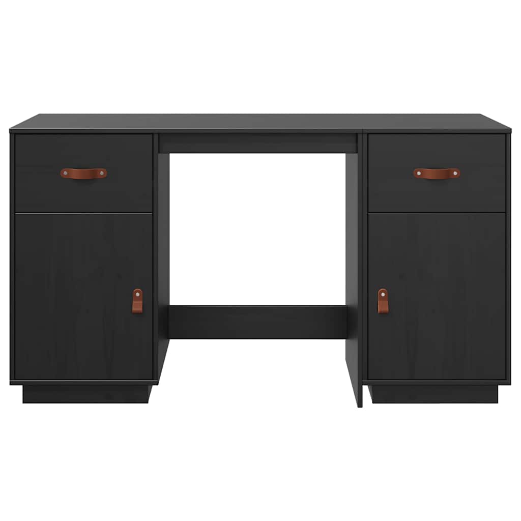 Skrivebord med skap 135x50x75 cm massiv furu - number 5.