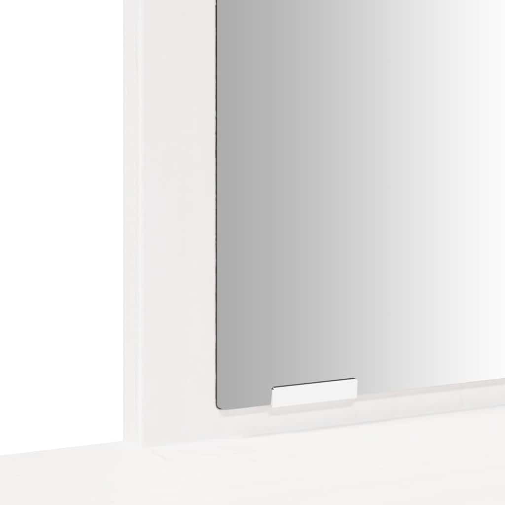 Makeupbord med spejl massivt fyrretræ - hvid, 1 - number 10.