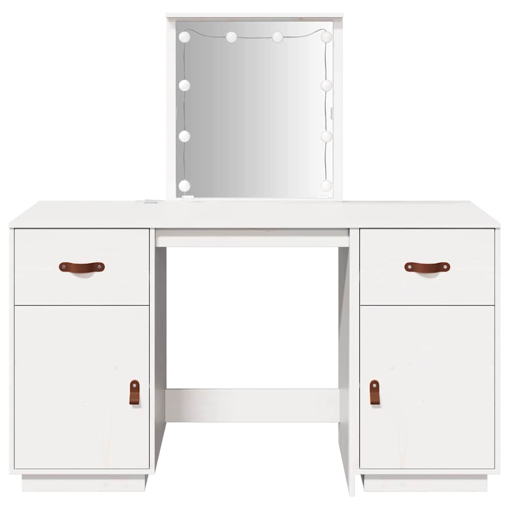 Set stola za šminkanje s led svjetlima puna bora - bijela, 1 - number 5.