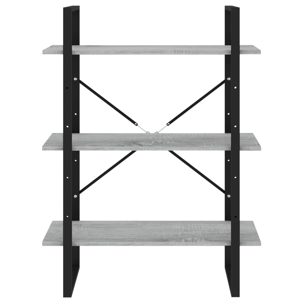 Bogreol 80x30x105 cm konstrueret træ grå sonoma-eg - number 5.