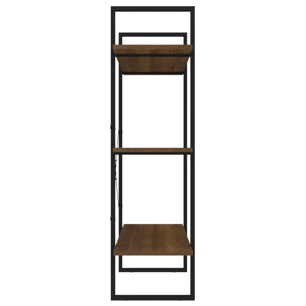 Bogreol 100x30x105 cm sonoma-eg - brun eg, 1, 105 cm, konstrueret træ - number 6.