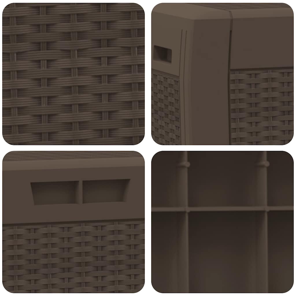 Kutija za odlaganje za vrt 119x48x60 cm polipropilen - smeđa, 310 l - number 6.