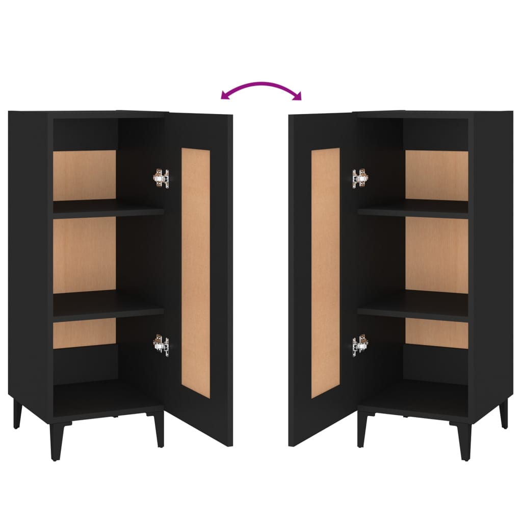 Skänk 34,5x34x90 cm konstruerat trä - svart, 1 - number 8.