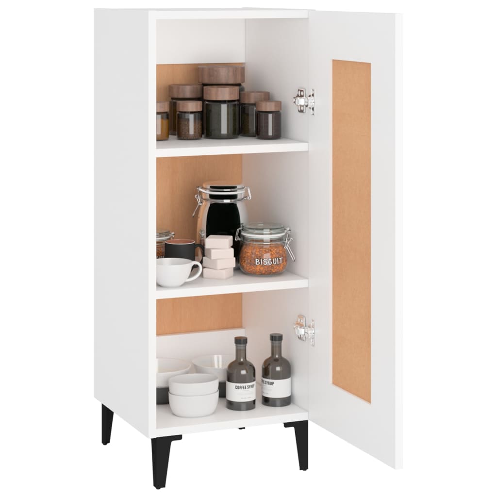 Skænk 34,5x34x90 cm konstrueret træ - hvid, 1 - number 4.