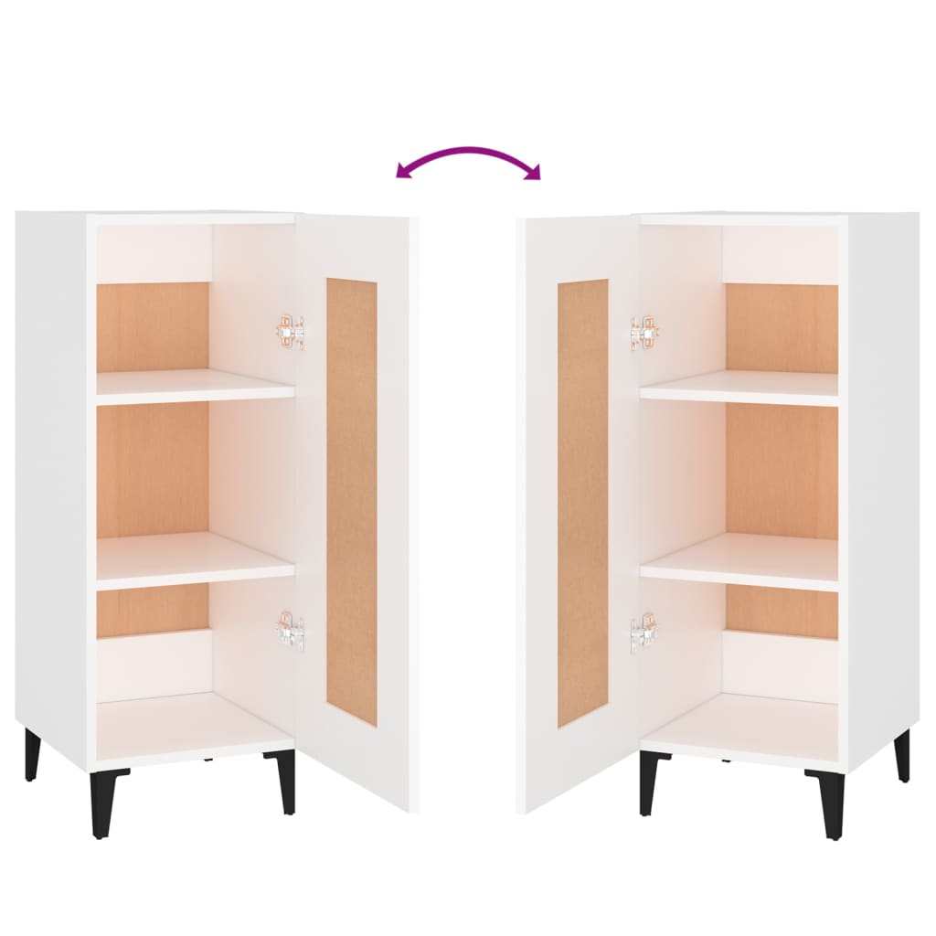 Skænk 34,5x34x90 cm konstrueret træ - hvid, 1 - number 8.