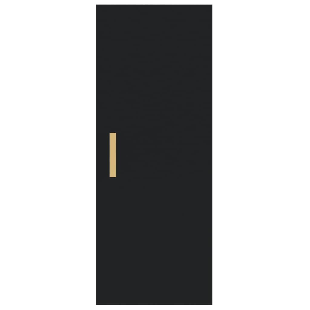 Veggskap 34,5x34x90 cm konstruert tre - svart, 1 - number 6.